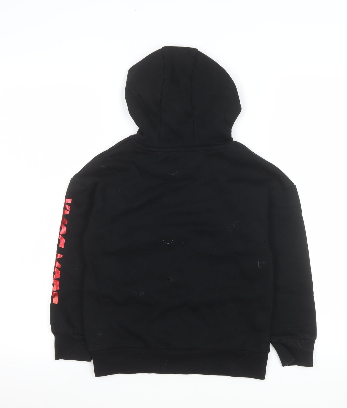 Primark Boys Black Santa Gamer Christmas Hoodie 7-8 Years Pullover Fleece