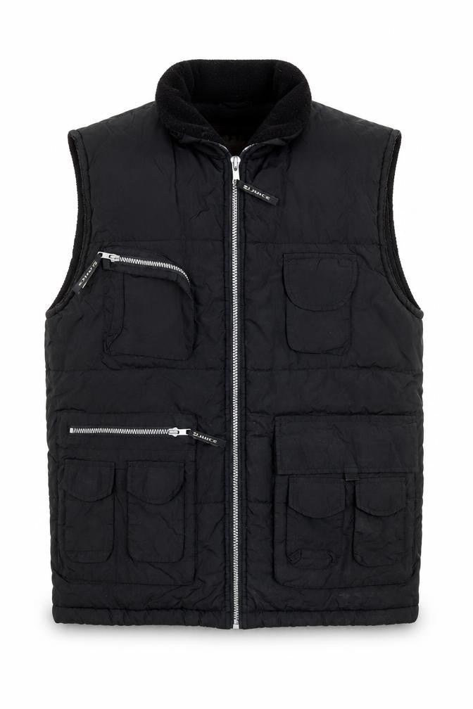 Juice Mens Black L Polyester Full Zip Bodywarmer Waistcoat