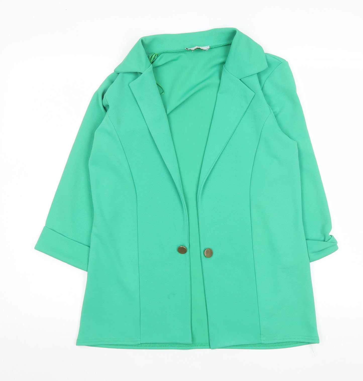 Quiz Women's Green Blazer UK 10 Single-Breasted Notch Lapel Jacket