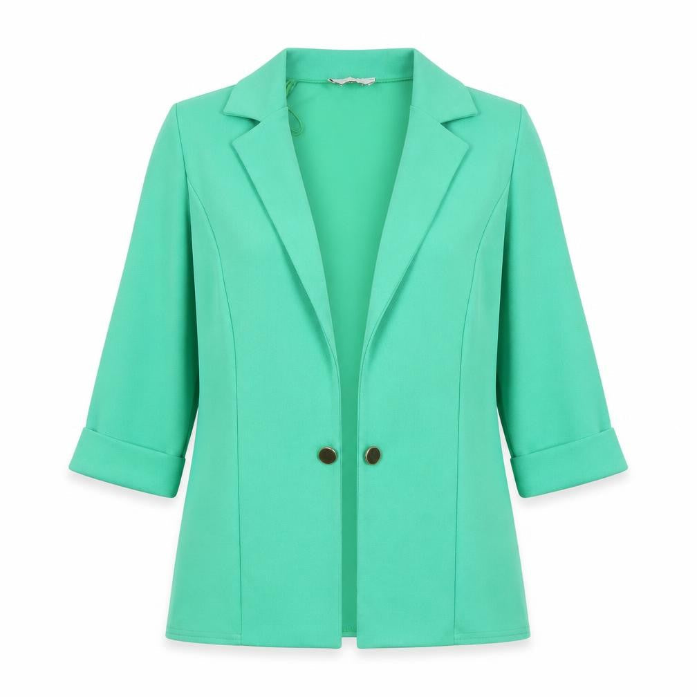 Quiz Women's Green Blazer UK 10 Single-Breasted Notch Lapel Jacket