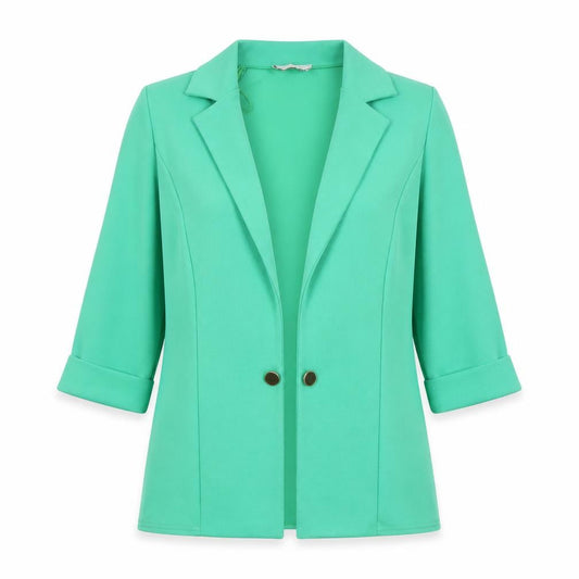 Quiz Women's Green Blazer UK 10 Single-Breasted Notch Lapel Jacket