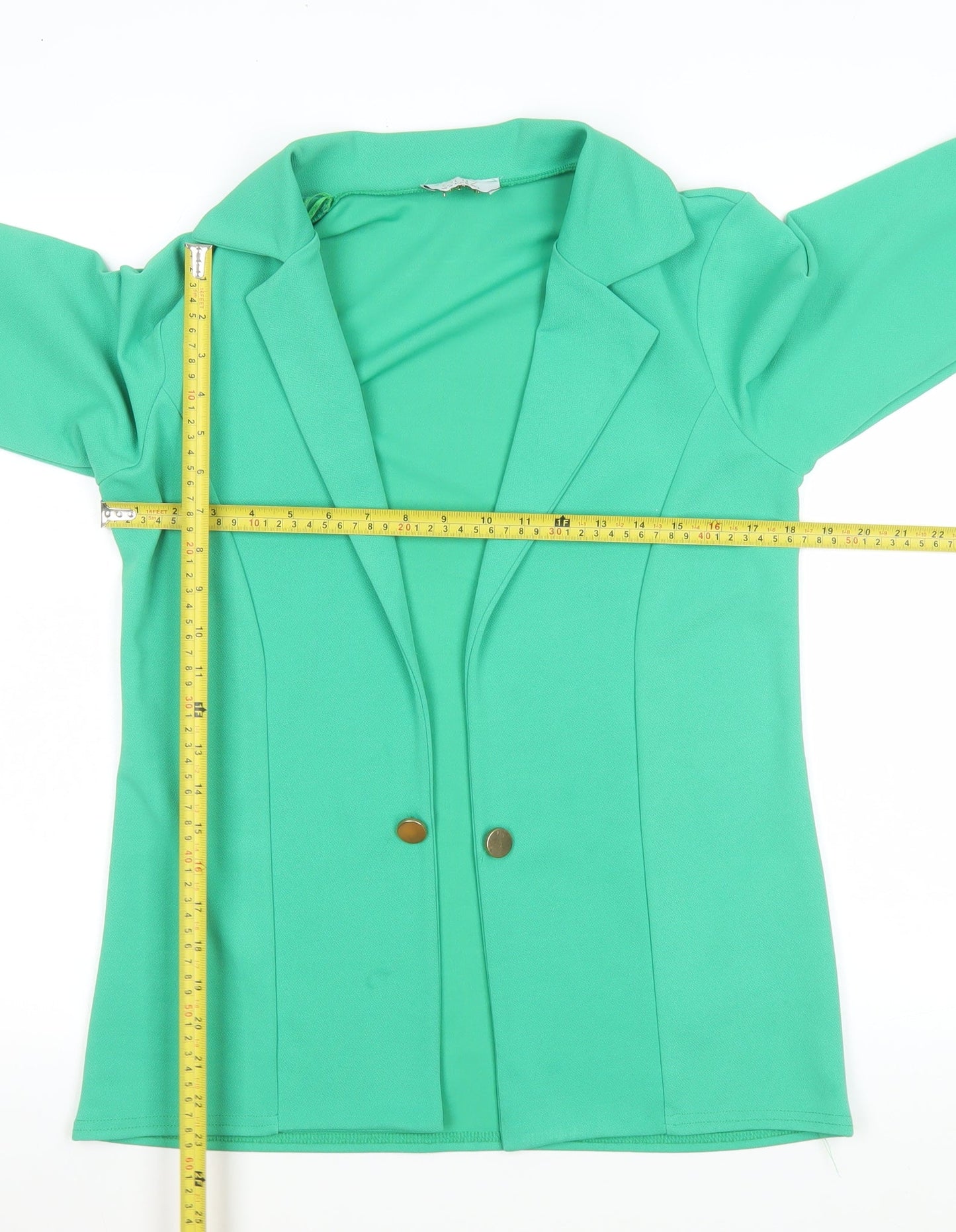 Quiz Women's Green Blazer UK 10 Single-Breasted Notch Lapel Jacket