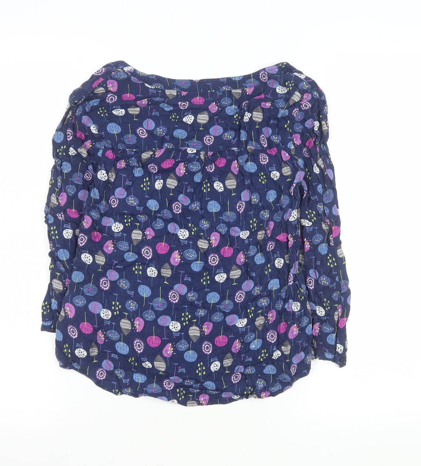 Monsoon Women’s Blue Floral Tunic Blouse Size 8 Viscose Top