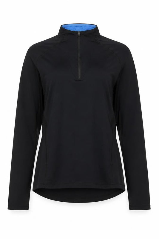 Asics Women's Black Long Sleeve 1/4 Zip Pullover Sweatshirt size S