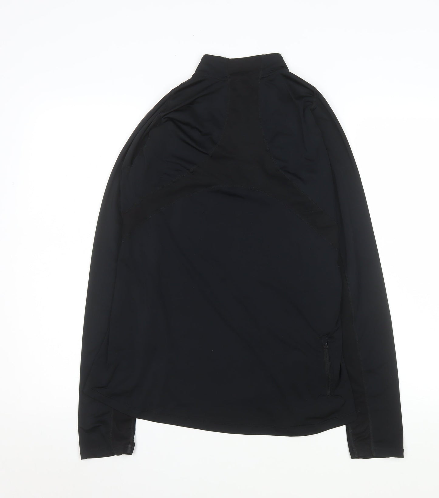 Asics Women's Black Long Sleeve 1/4 Zip Pullover Sweatshirt size S