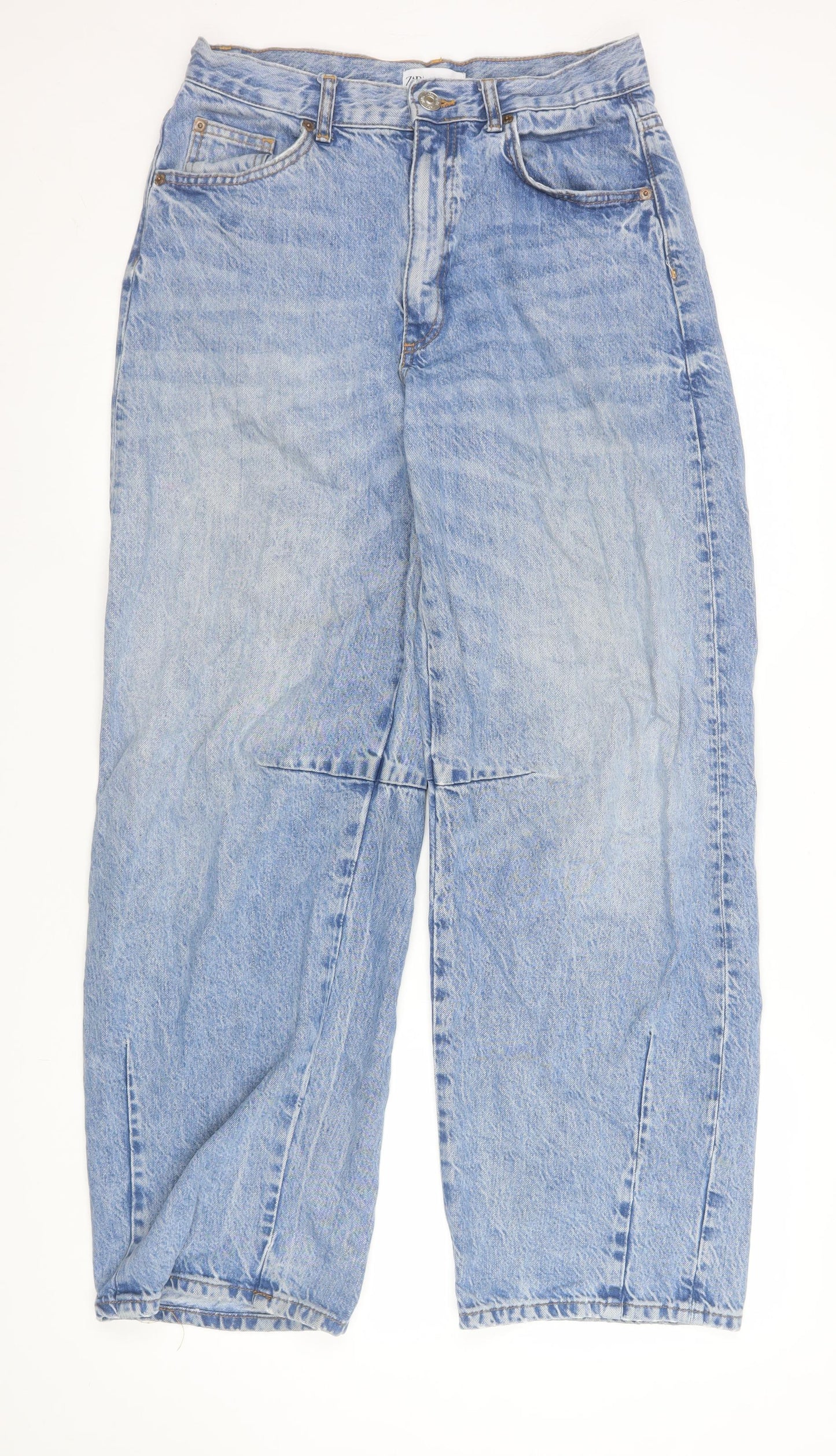 ZARA Women’s Blue High Rise Wide-Leg Jeans Size 6