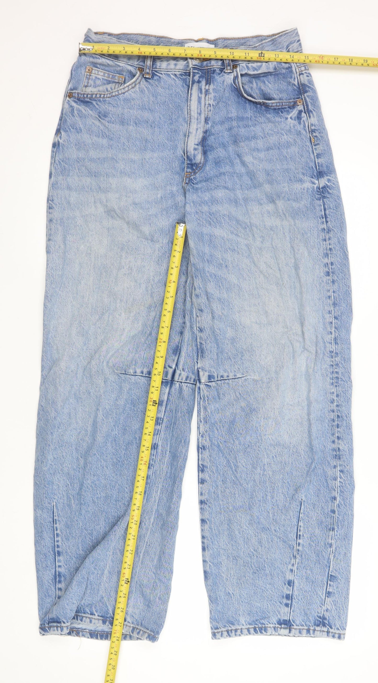 ZARA Women’s Blue High Rise Wide-Leg Jeans Size 6
