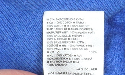 GAP Men’s Blue Cotton V-Neck Pullover Knit Sweatshirt Size M