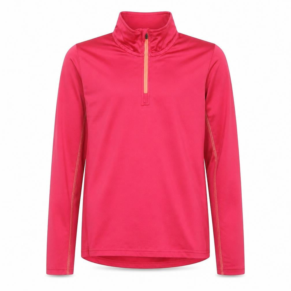 Crivit Girls Pink 12-14 Years Athletic 1/4 Zip Long Sleeve Sports Sweatshirt