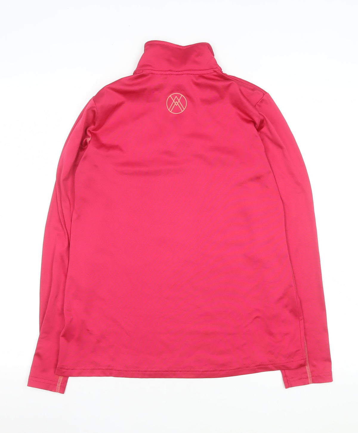 Crivit Girls Pink 12-14 Years Athletic 1/4 Zip Long Sleeve Sports Sweatshirt