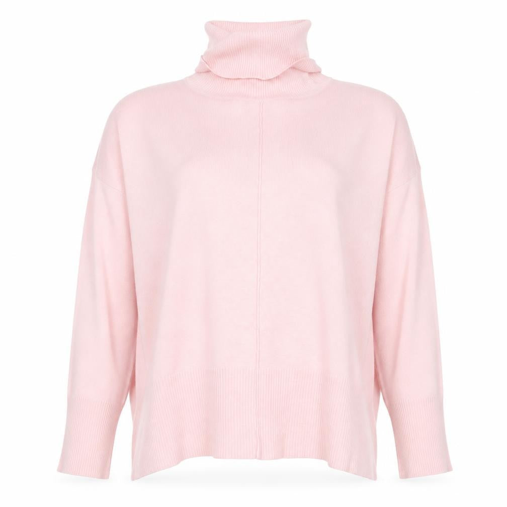 Dunnes Stores Womens Pink Roll Neck Pullover Jumper Medium