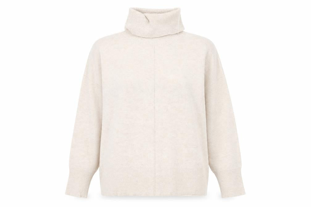 Dunnes Stores Women Beige Roll Neck Jumper Size S