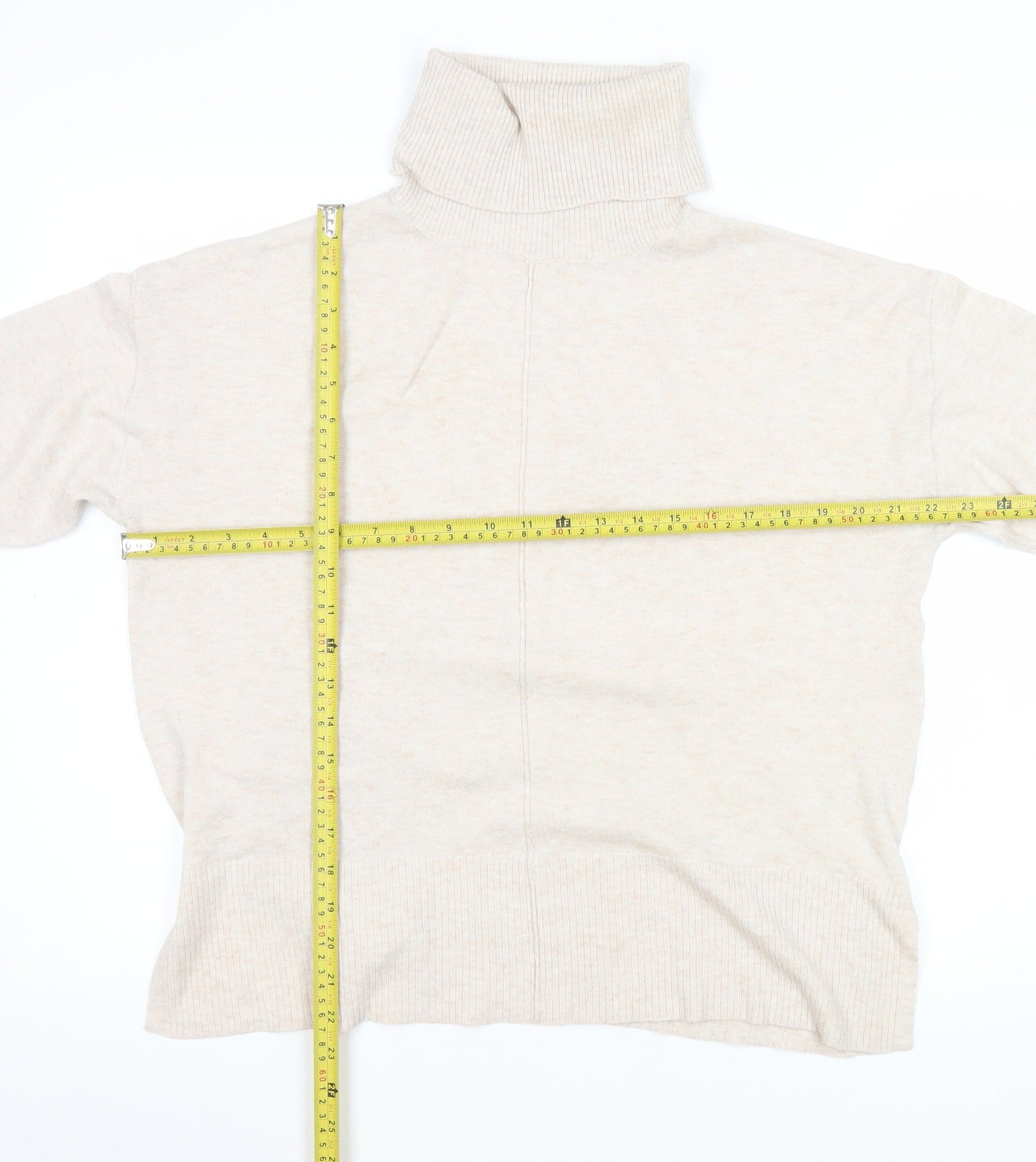 Dunnes Stores Women Beige Roll Neck Jumper Size S