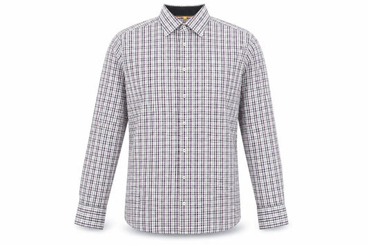 Redmond Men's Multicoloured Check Long Sleeve Non-Iron Cotton Shirt L