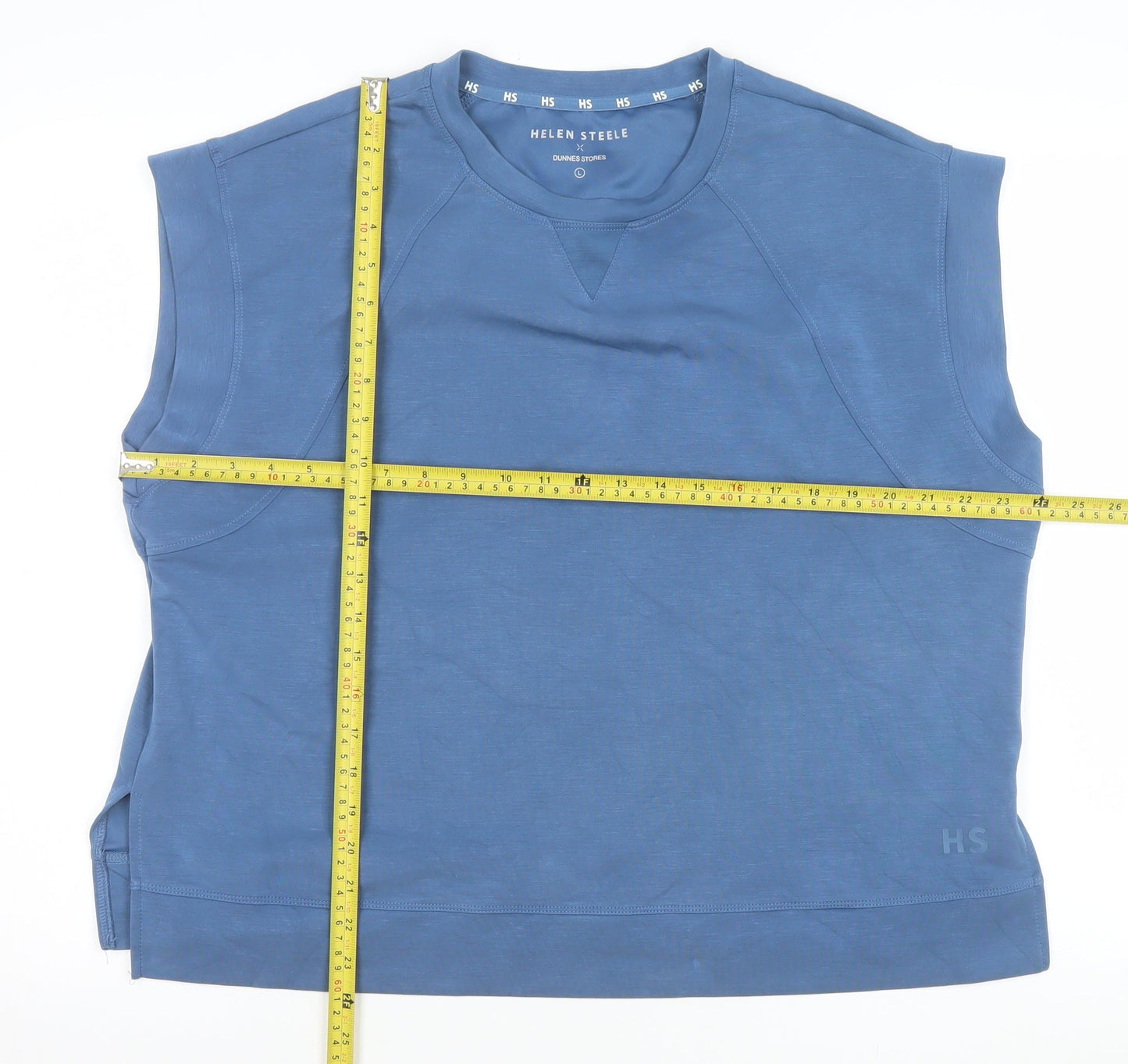 Helen Steele x Dunnes Stores Blue Sleeveless Basic T-Shirt Women’s L