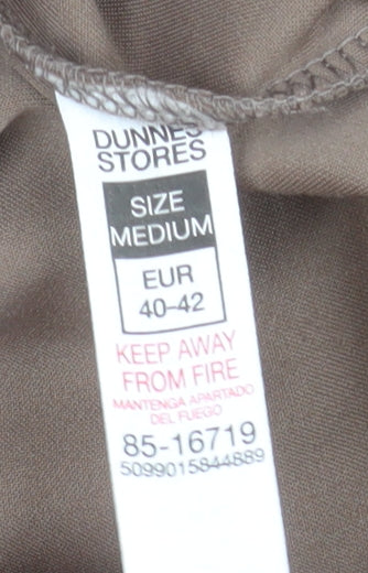 Dunnes Stores Womens Beige Cropped Wide-Leg Trousers Size M