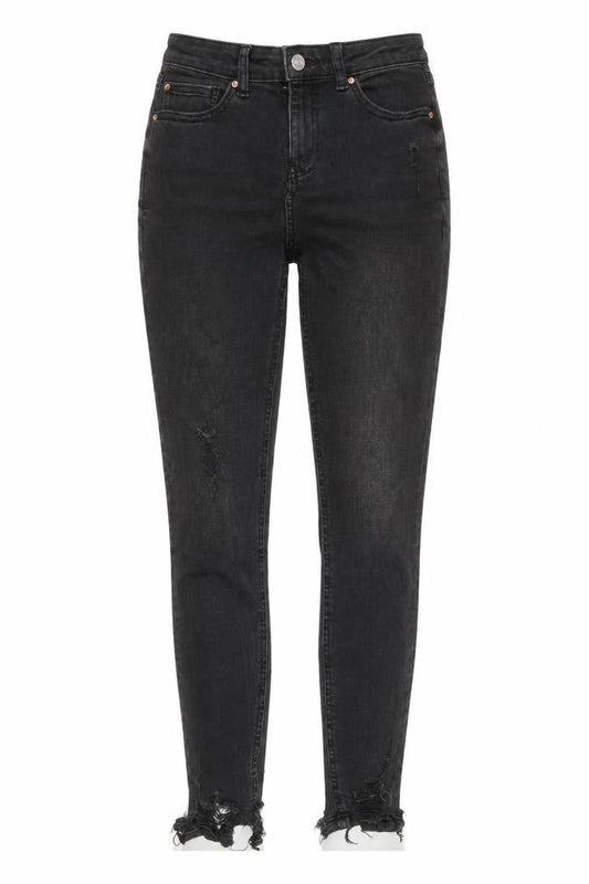 Denim Co. Women's Black Size 8 Skinny Distressed Jeans