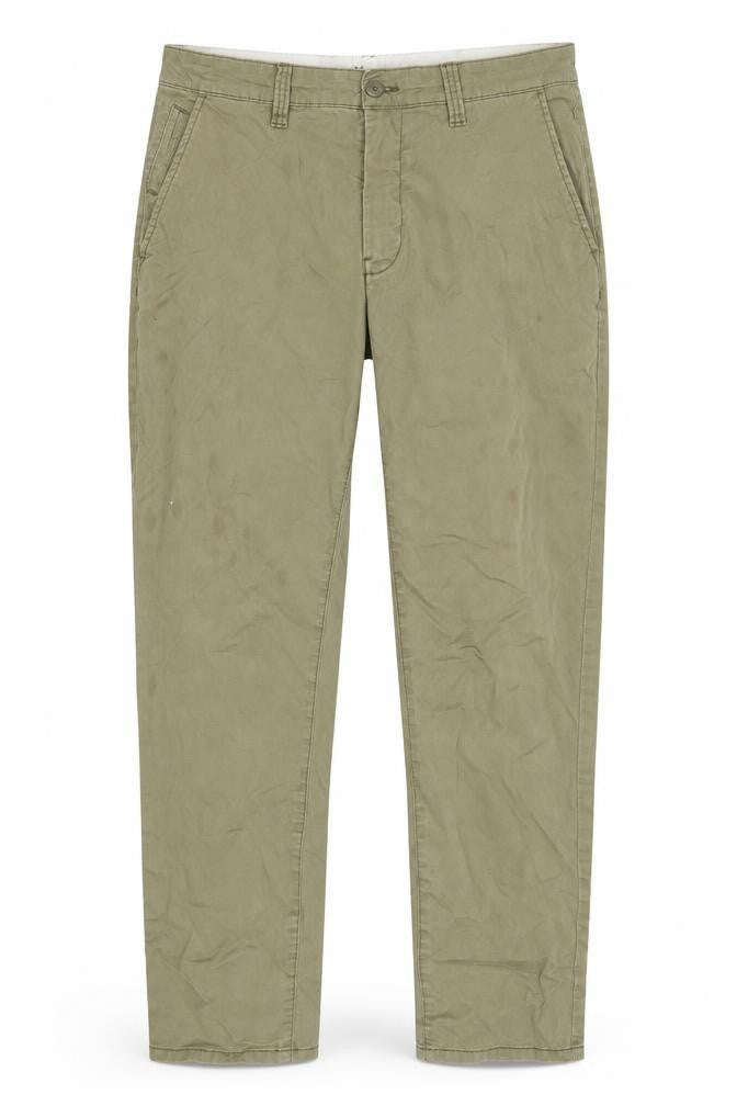 Mutual Weave Men's Green Slim Taper Chino Trousers 36x30