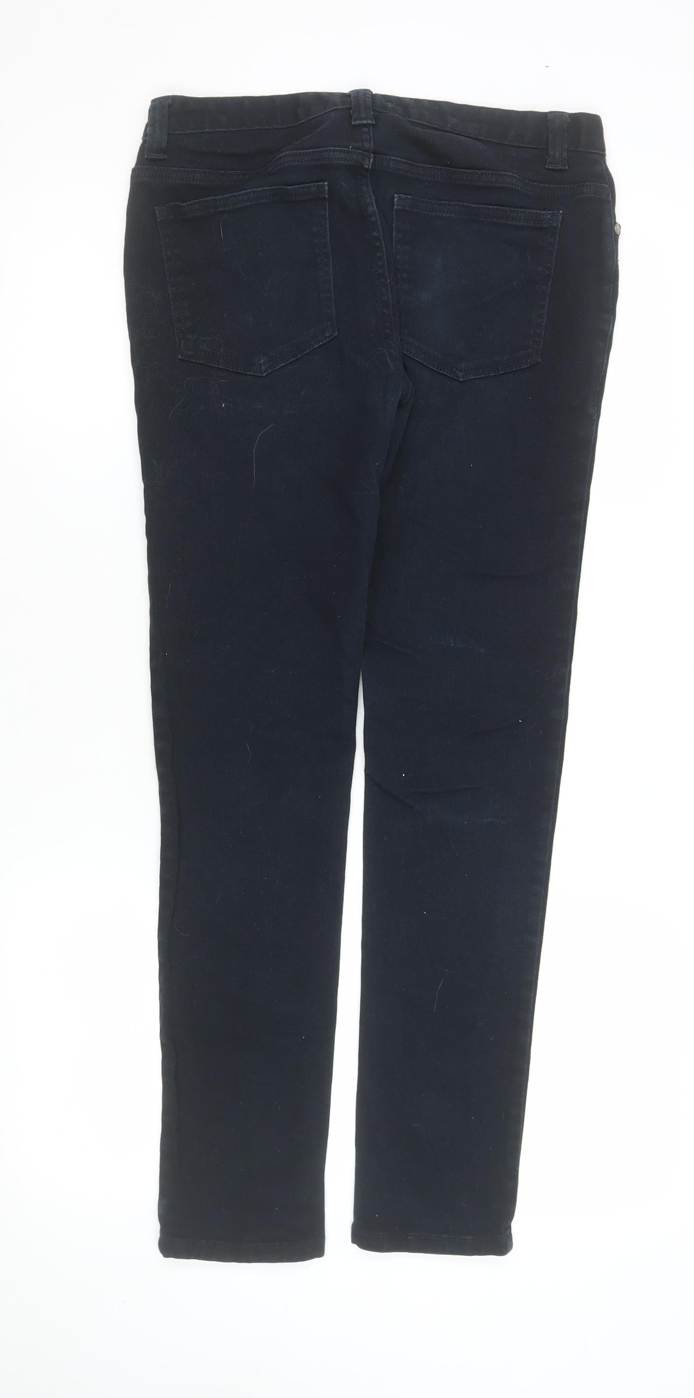 Denim Co Women Black Skinny Jeans W30 L32 Cotton Elastane