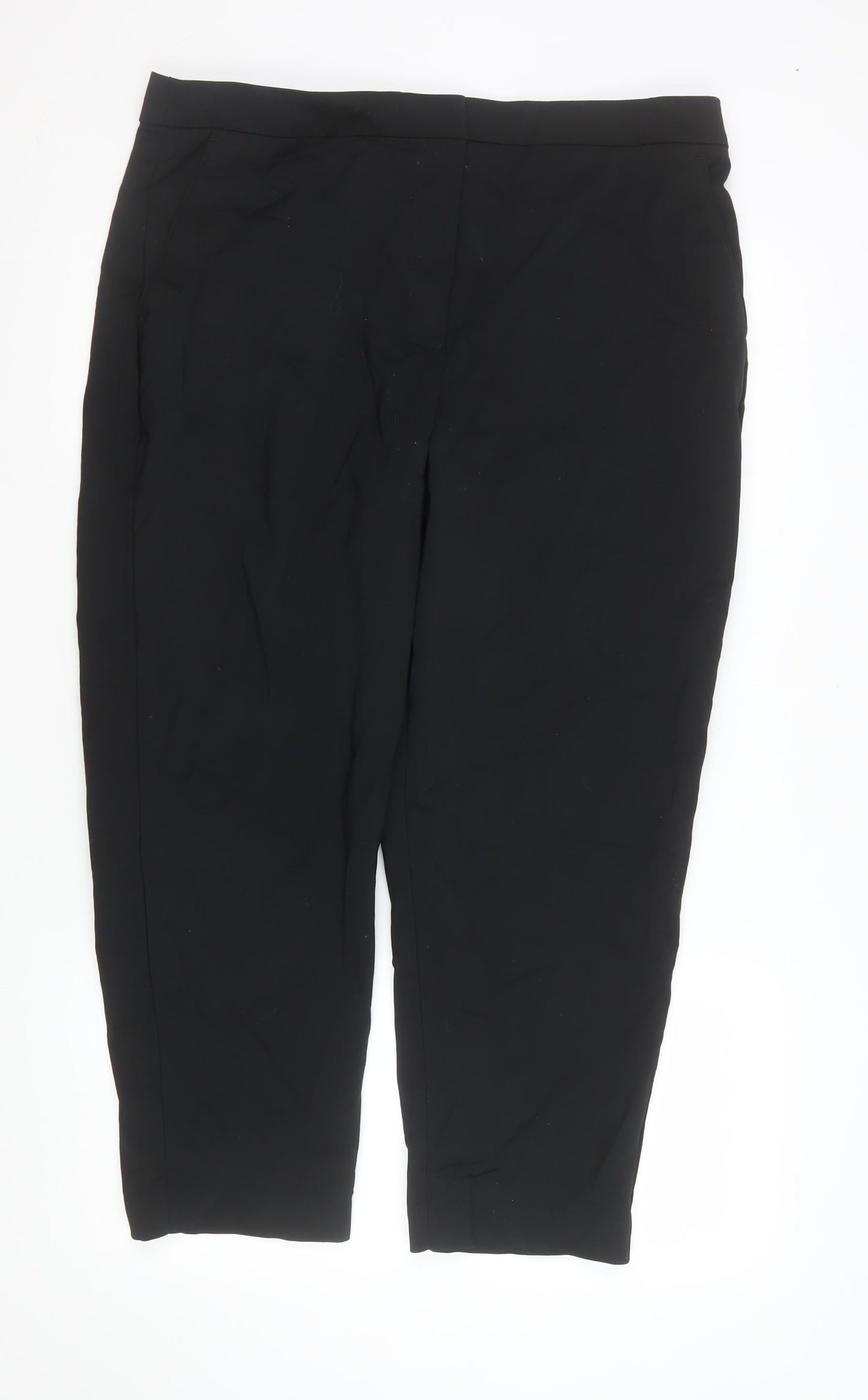 Marks and Spencer Men’s Black Regular Fit Stretch Trousers Size 18