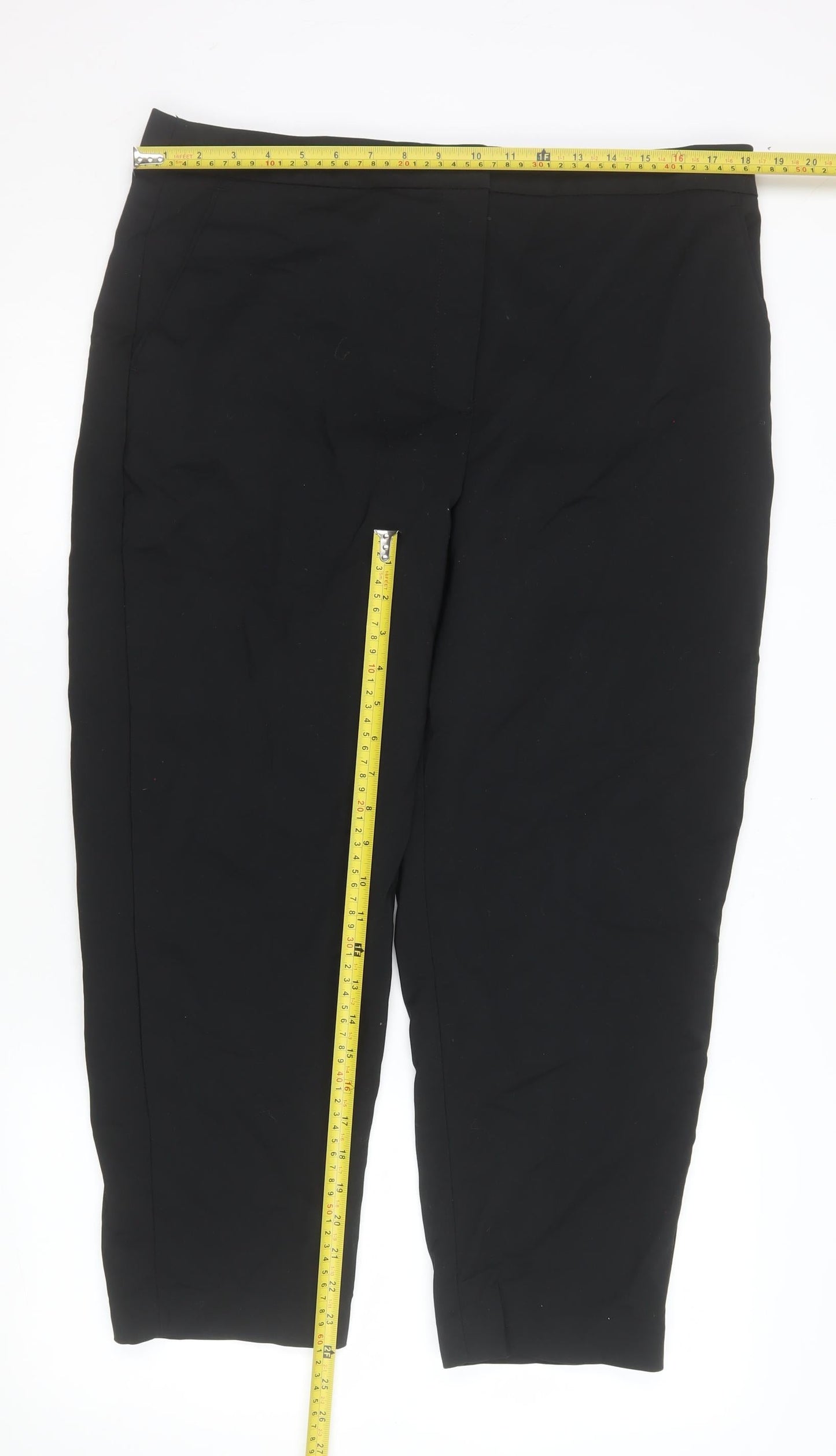 Marks and Spencer Men’s Black Regular Fit Stretch Trousers Size 18