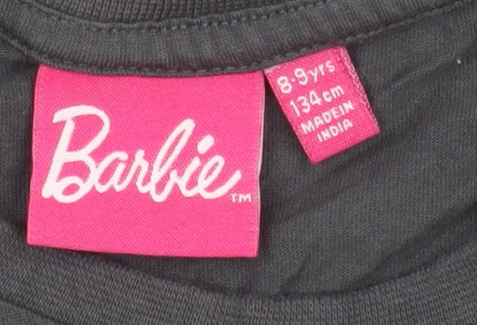 Barbie Girls Black Graphic T-Shirt 8-9 Years California Dreamin’ Cotton