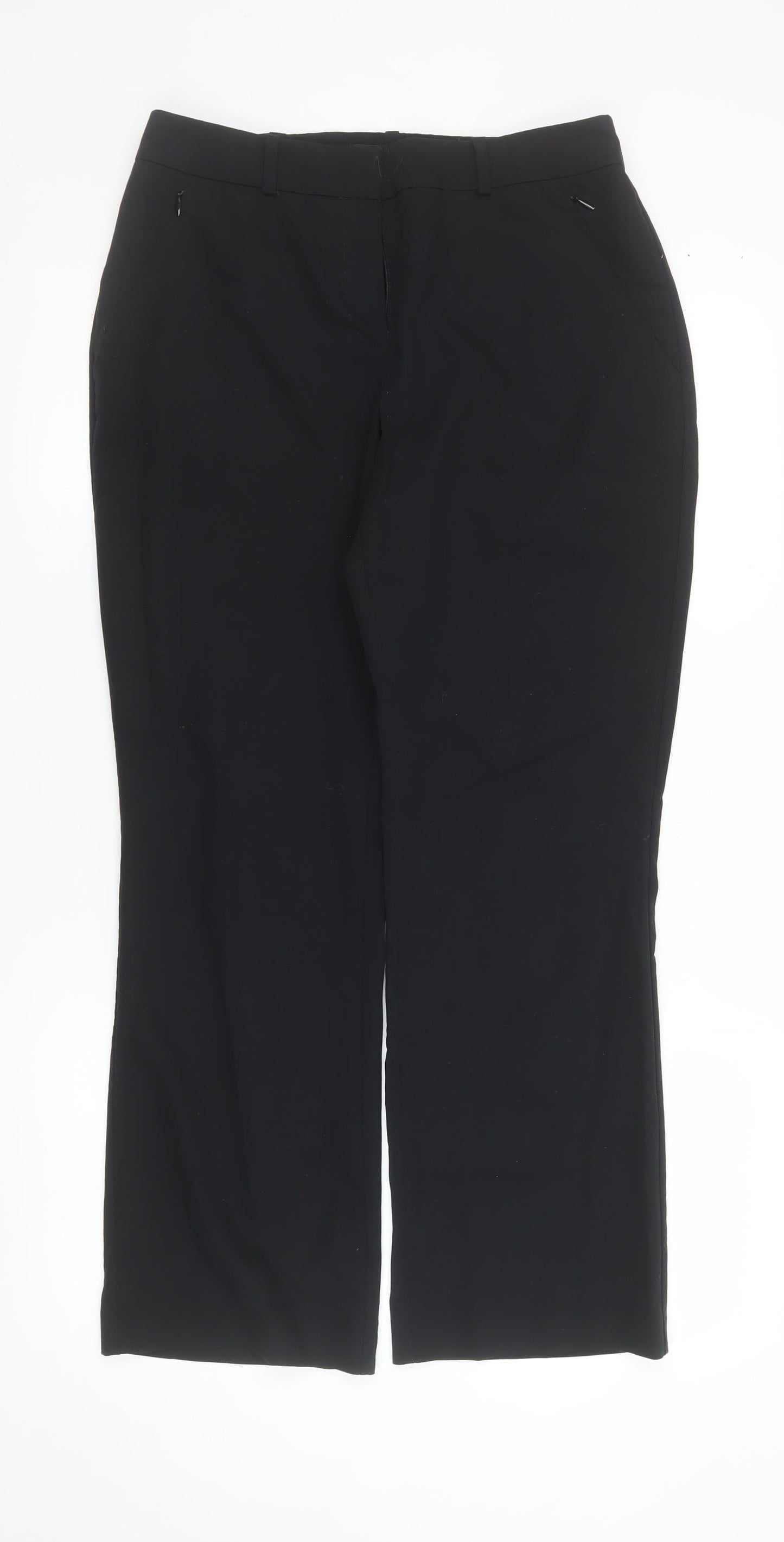 Dunnes Stores Women's Black Dress Pants Size 10 Straight Leg Work Trousers