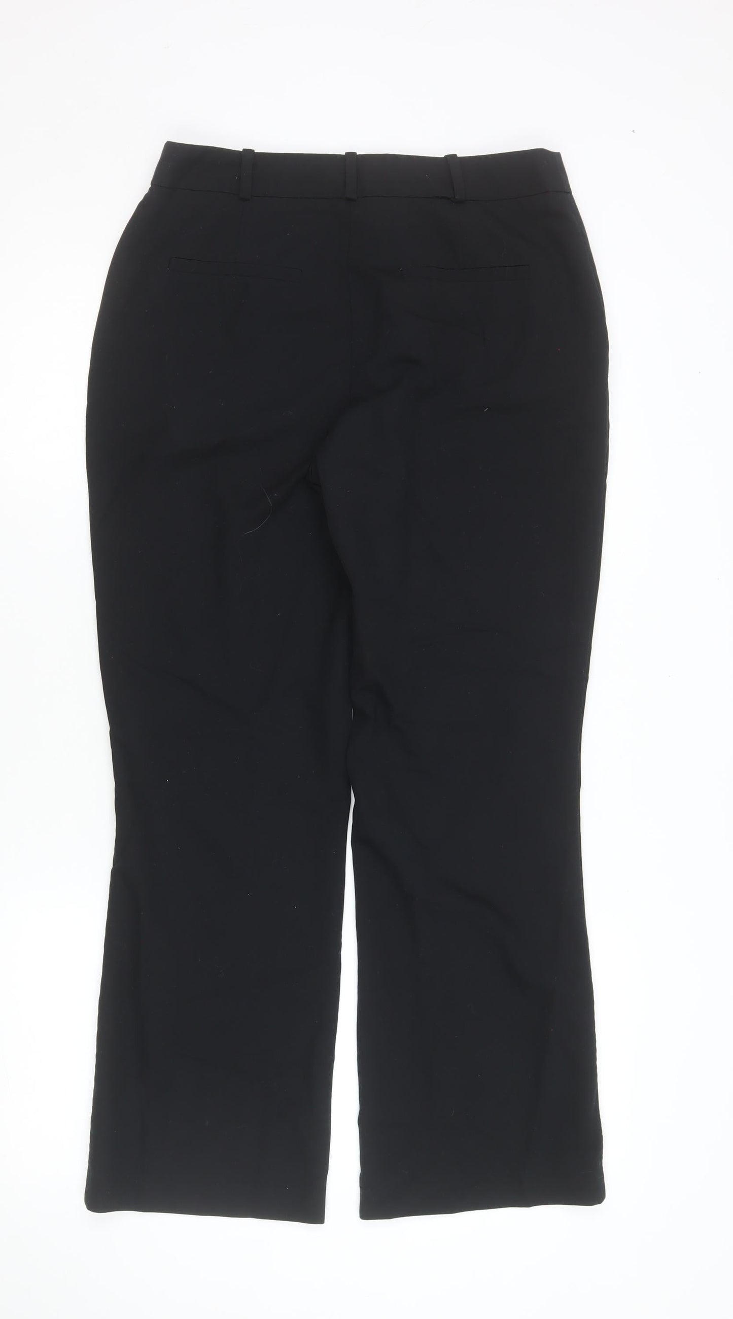 Dunnes Stores Women's Black Dress Pants Size 10 Straight Leg Work Trousers