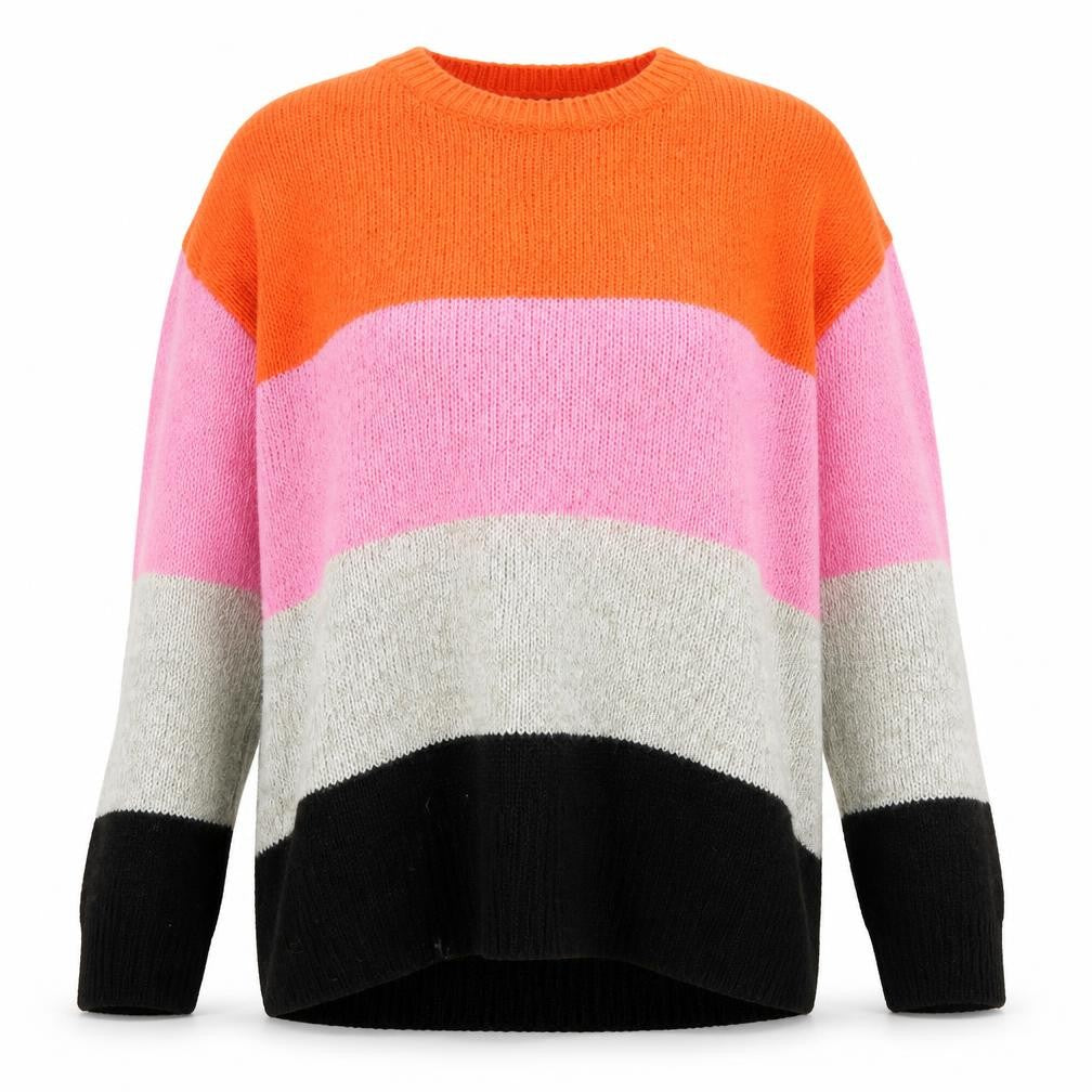 New Look Womens Multicoloured Striped Knit Jumper Size S
