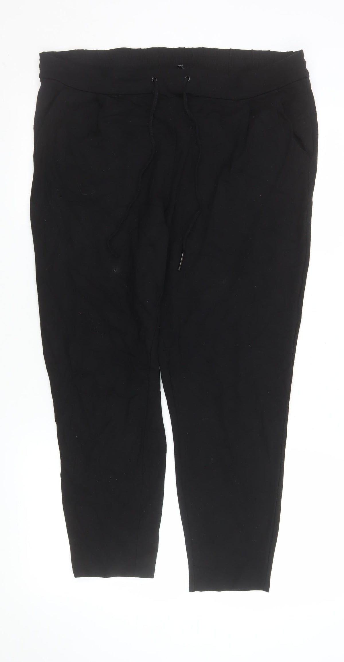 Vero Moda Women's Black Jogger Trousers Size XL Viscose Elastic Waist