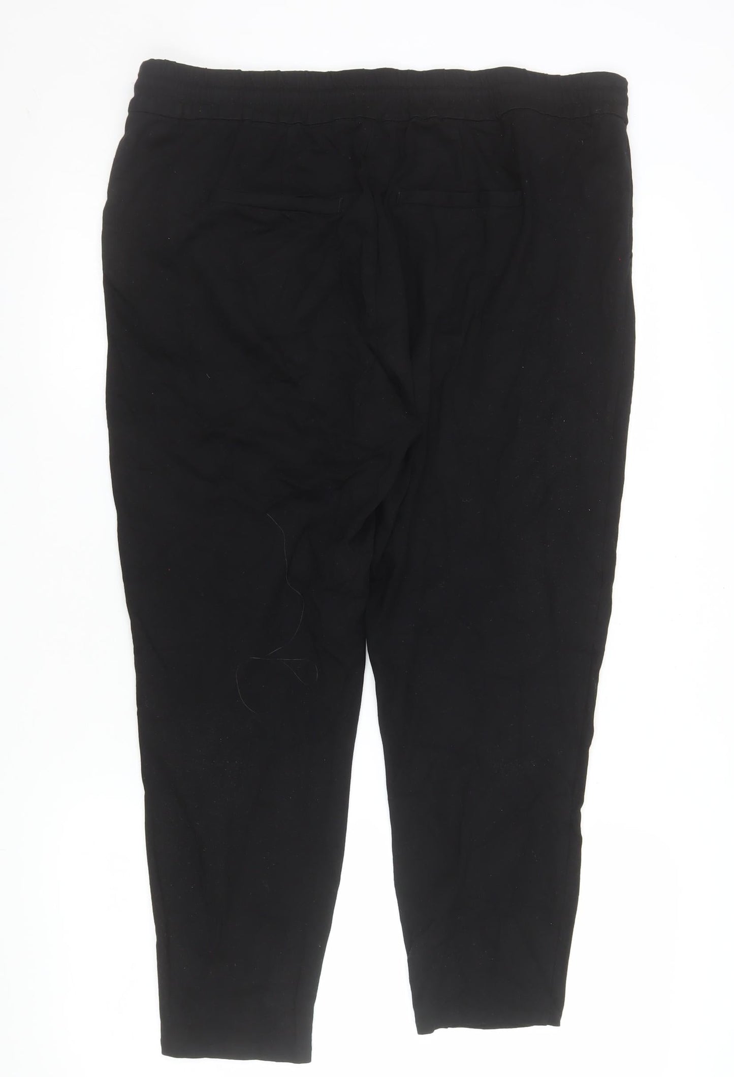 Vero Moda Women's Black Jogger Trousers Size XL Viscose Elastic Waist