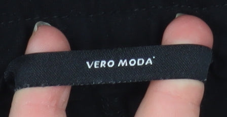 Vero Moda Women's Black Jogger Trousers Size XL Viscose Elastic Waist