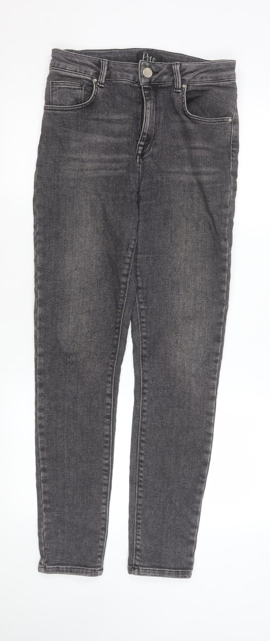 Poco by Pippa Womens Grey Skinny Jeans Size 12R Stretch Denim