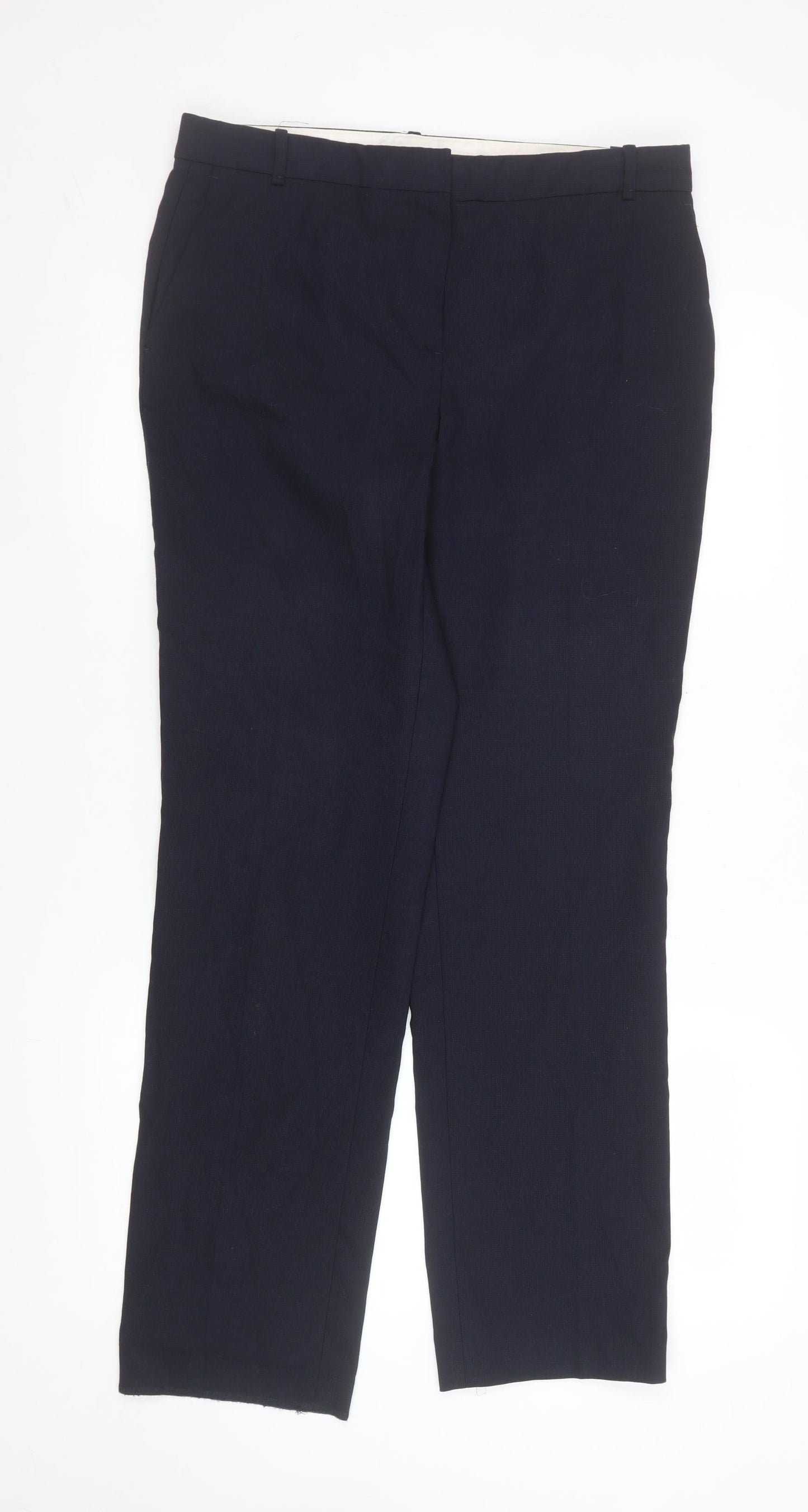 Massimo Dutti Men's Blue Wool Dress Pants Size M Formal Trousers