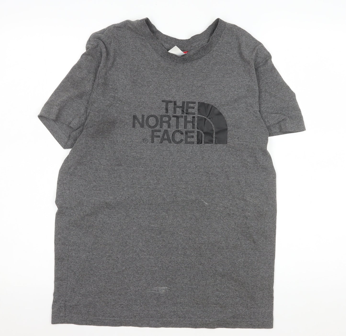 The North Face Women's Grey Cotton Blend Basic T-Shirt Size S