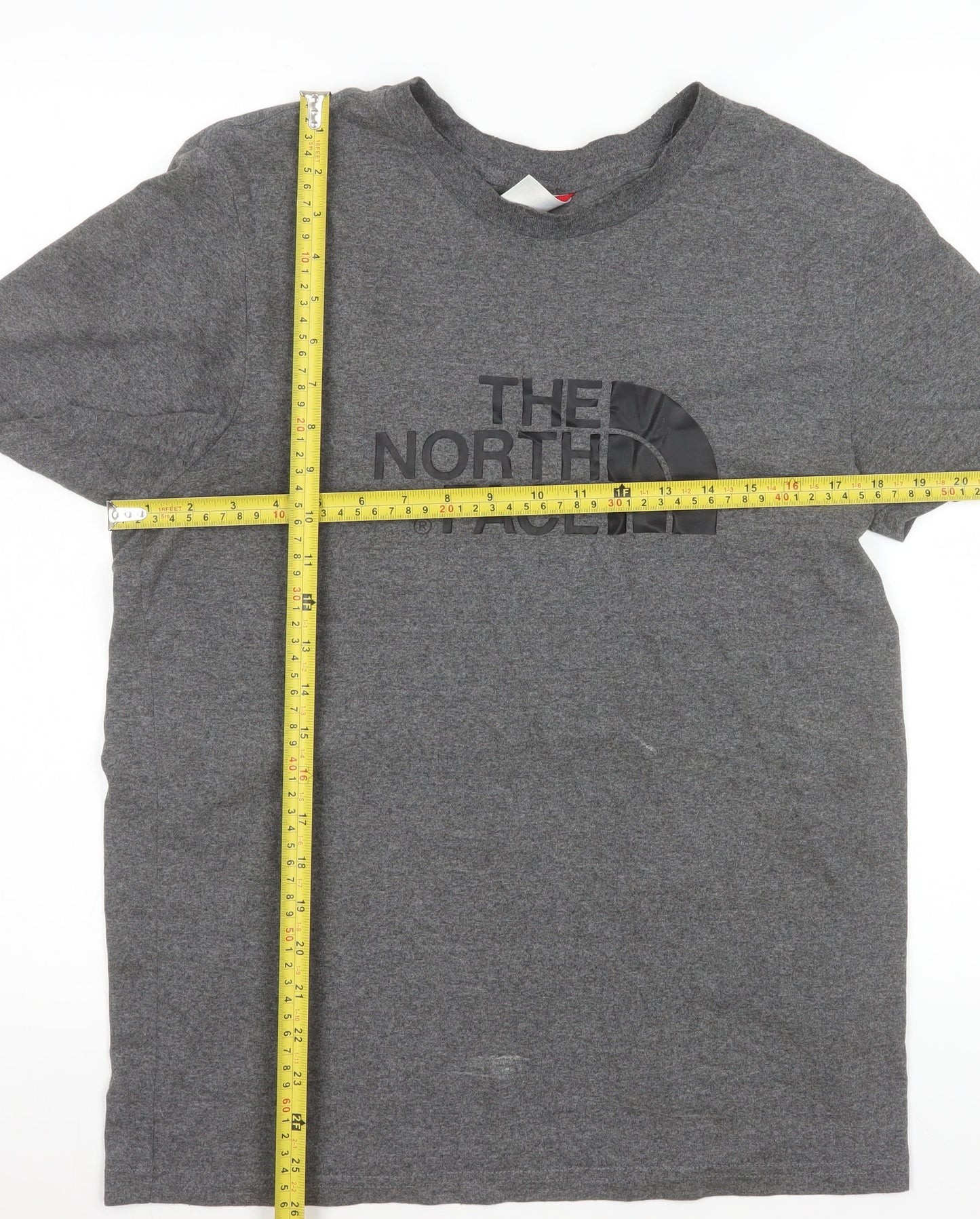 The North Face Women's Grey Cotton Blend Basic T-Shirt Size S