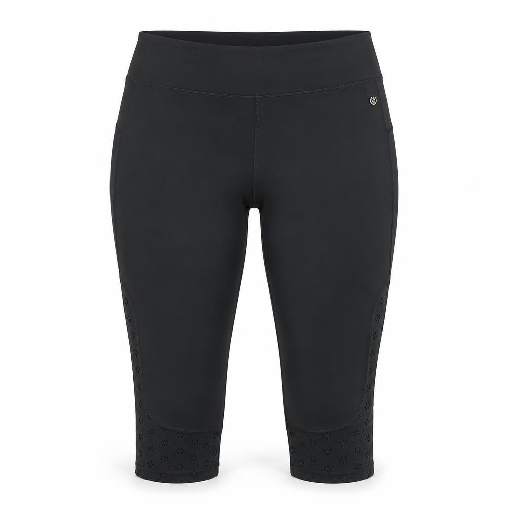 Dunnes Stores Women Black XL Capri Leggings Stretch Breathable Quick Dry