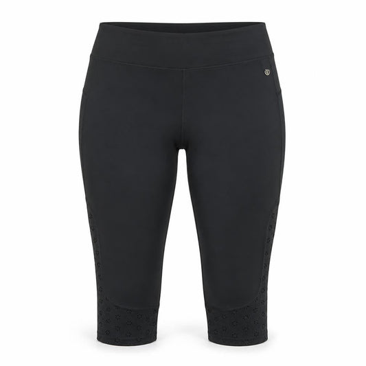 Dunnes Women Black XL Capri Leggings Stretch Breathable Quick Dry