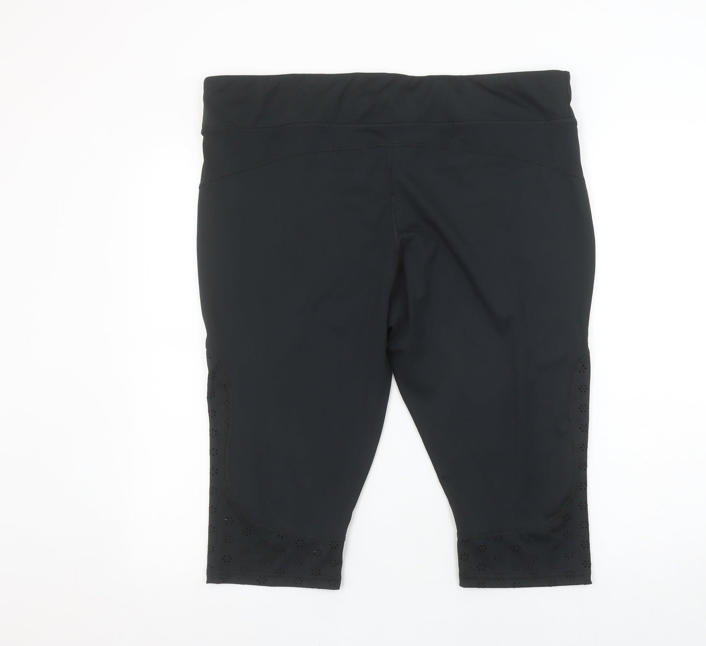Dunnes Stores Women Black XL Capri Leggings Stretch Breathable Quick Dry