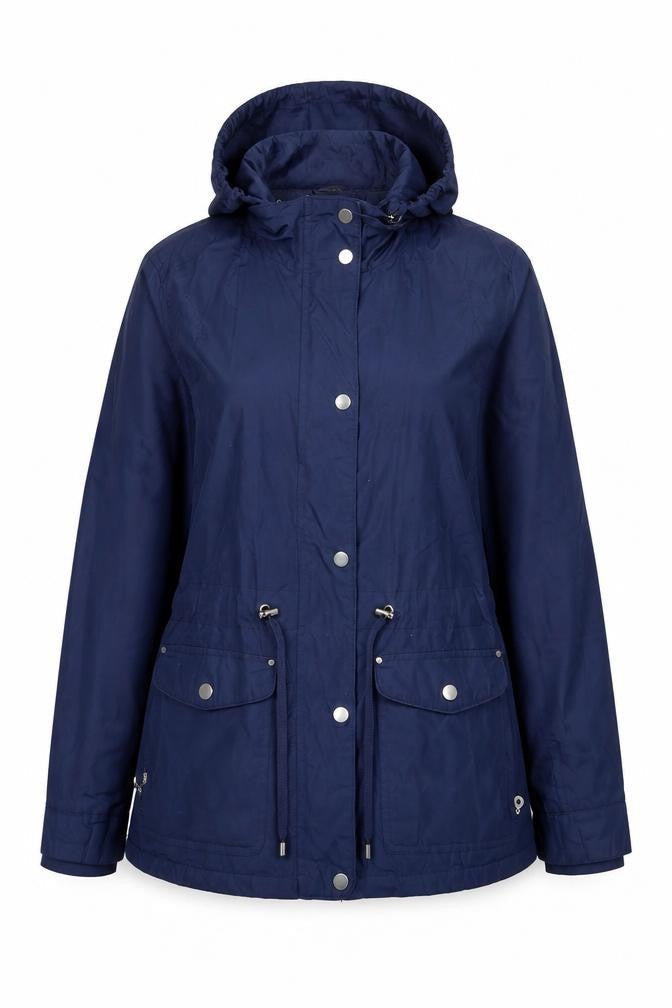 Dunnes Women’s Blue Hooded Parka Jacket Size 12 Waterproof