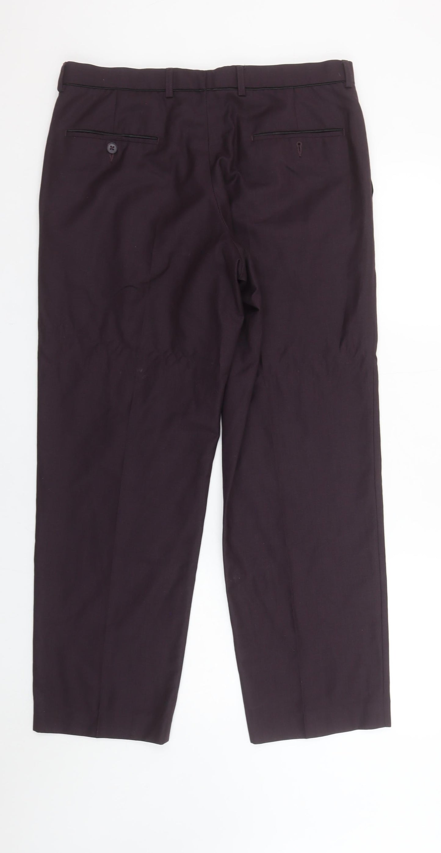 Dunnes Stores Men’s Wine Purple Dress Pants 34W 29L Regular Fit