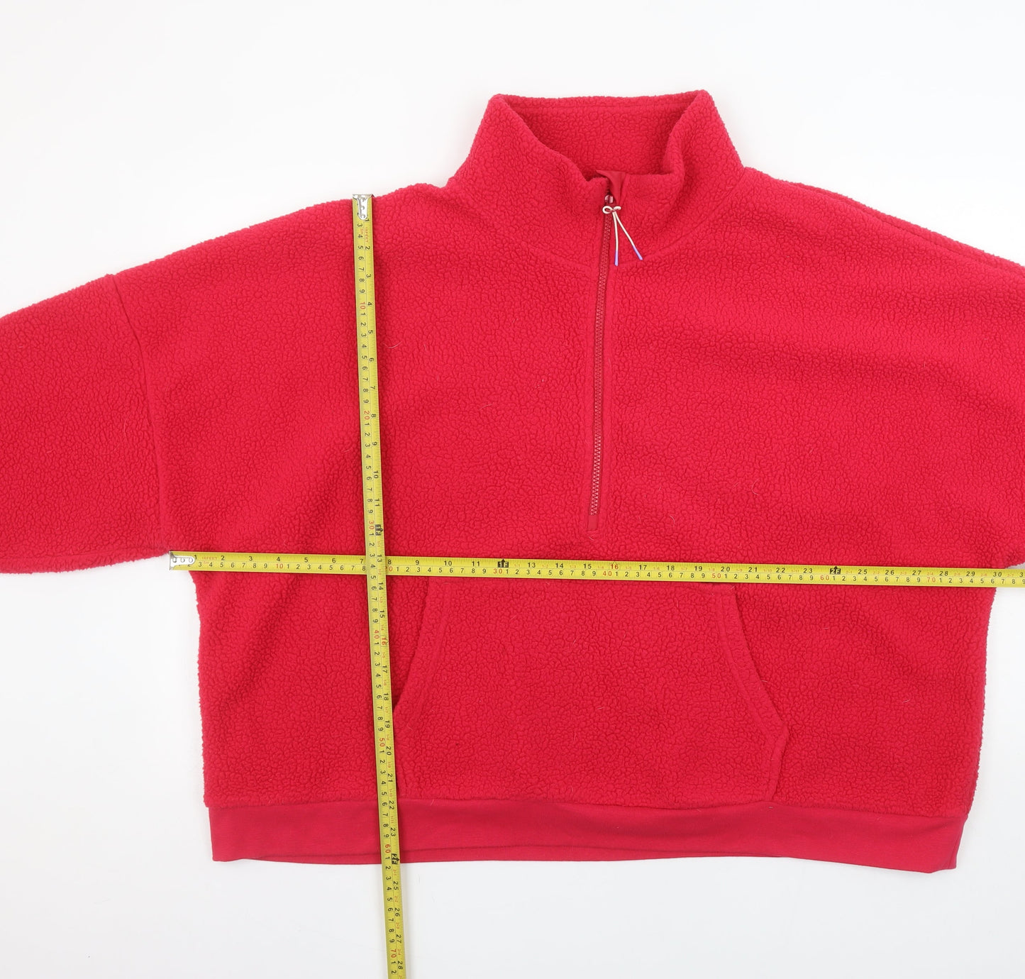 Dunnes Womens Red Fleece 1/4 Zip Pullover Sweatshirt XXL