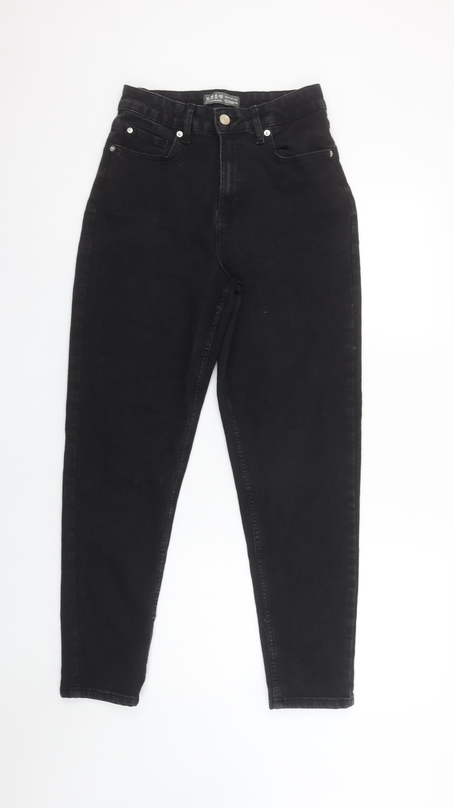 Denim Co Women’s Black High Rise Mom Jeans Size 10