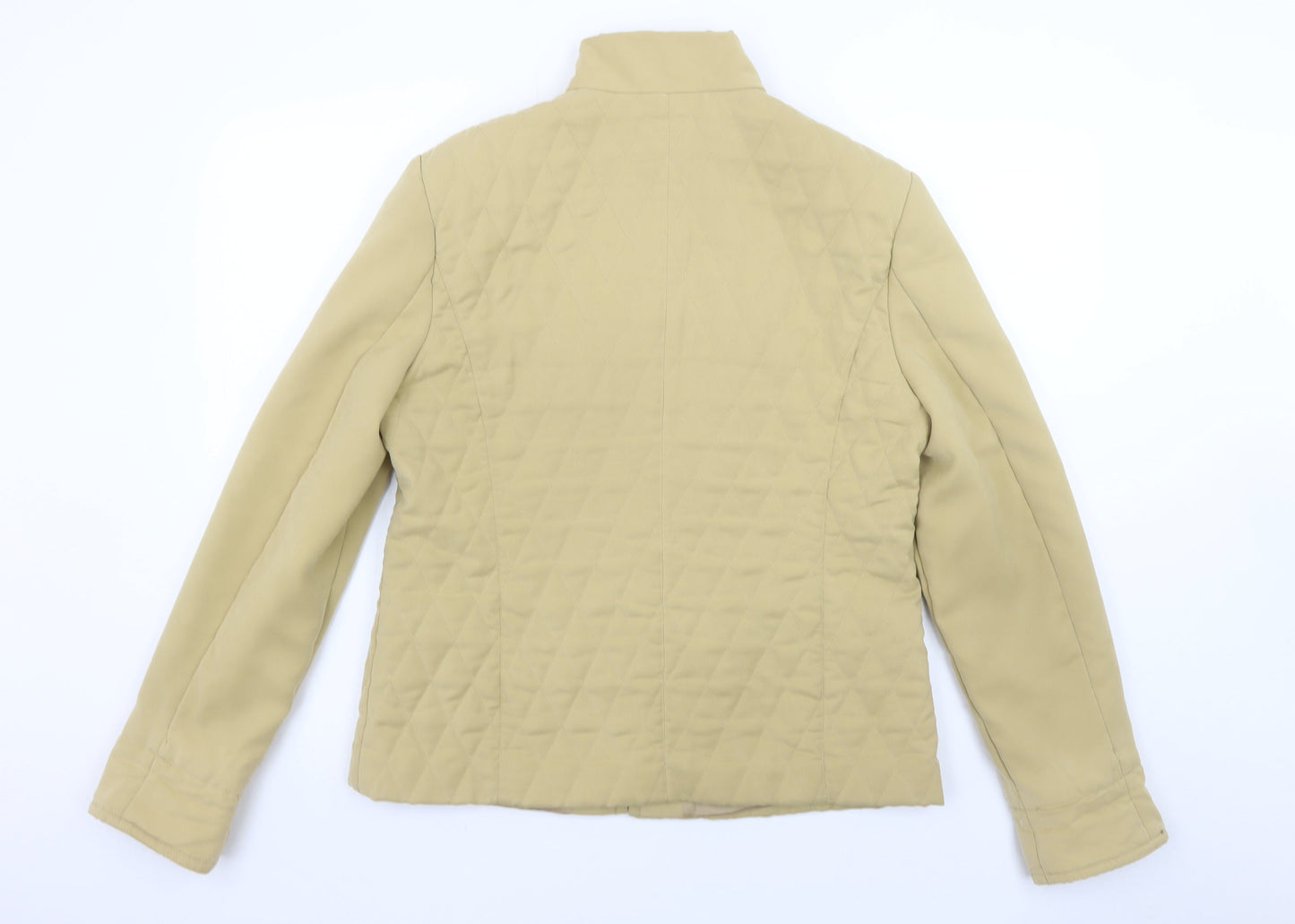 Fink Separates Women's Beige Quilted Full Zip Jacket Size 12