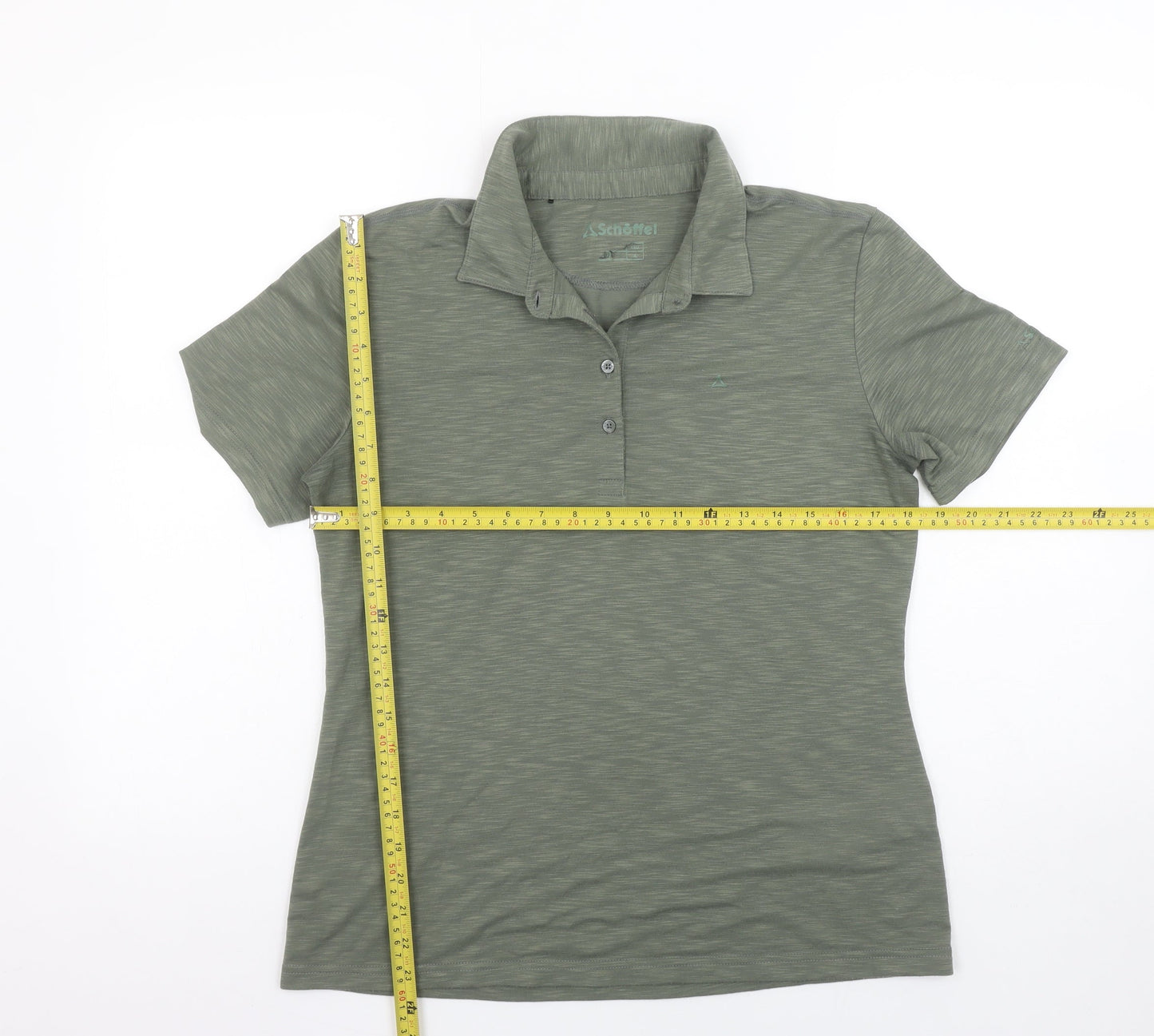 Schöffel Women's Green Polo Shirt M Lightweight Stretch Top