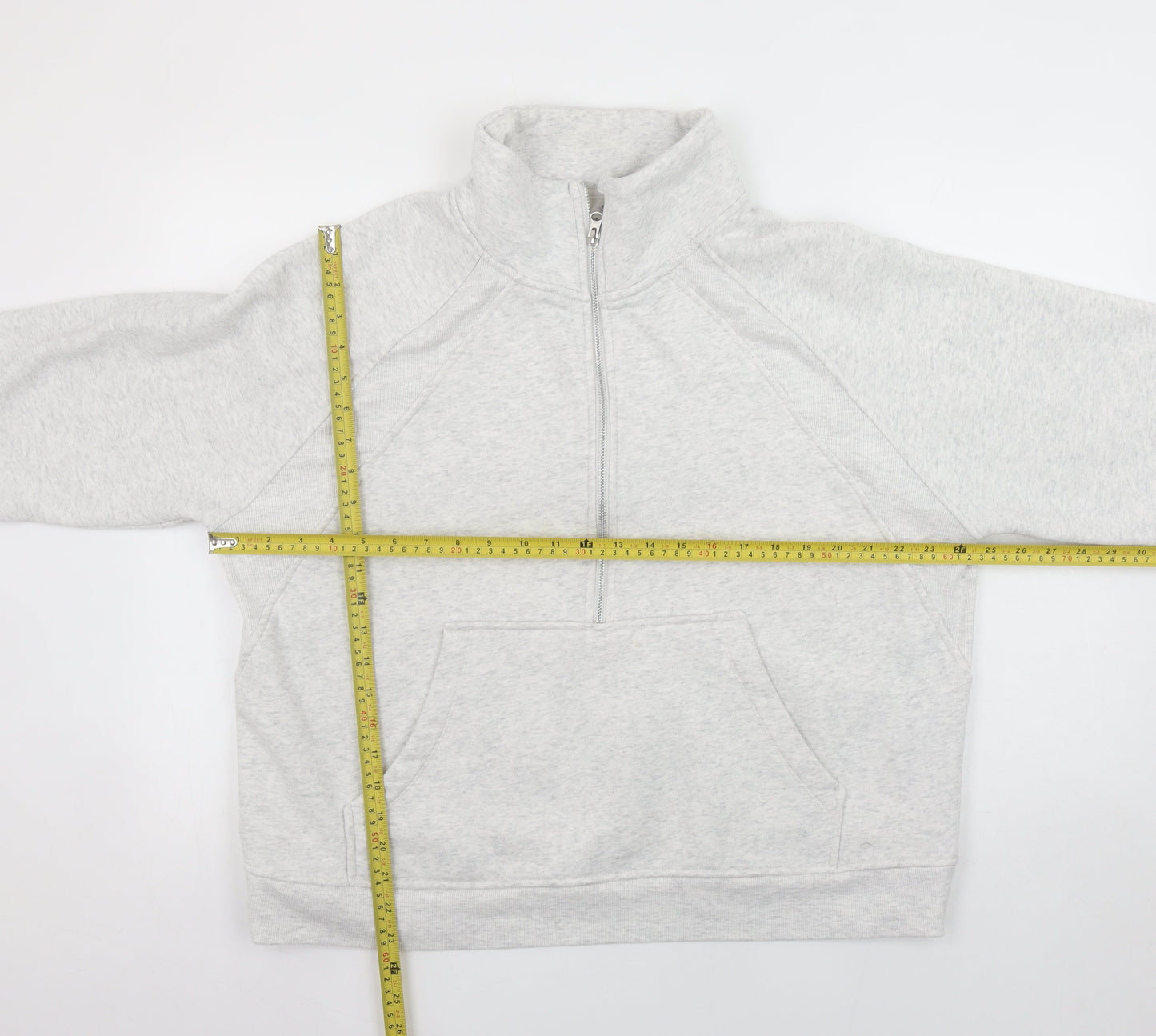Danskin Womens Grey 1/2 Zip Pullover Sweatshirt XXL Cotton Blend