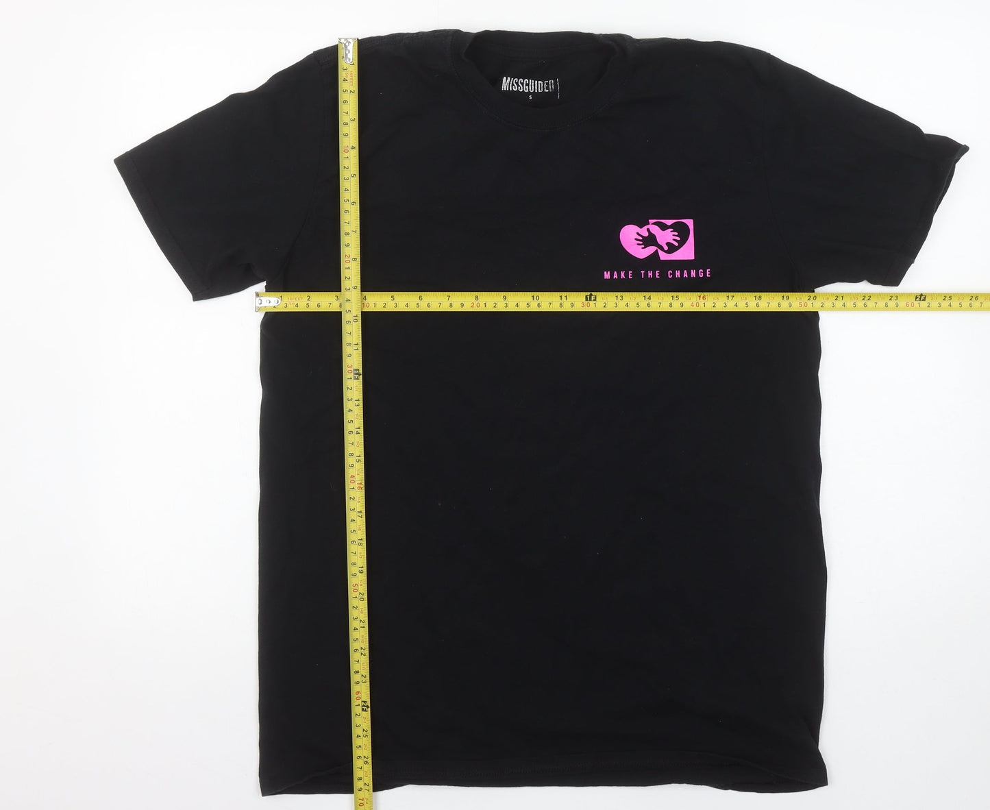 Missguided Women's Black S Short Sleeve Cotton Graphic T-Shirt