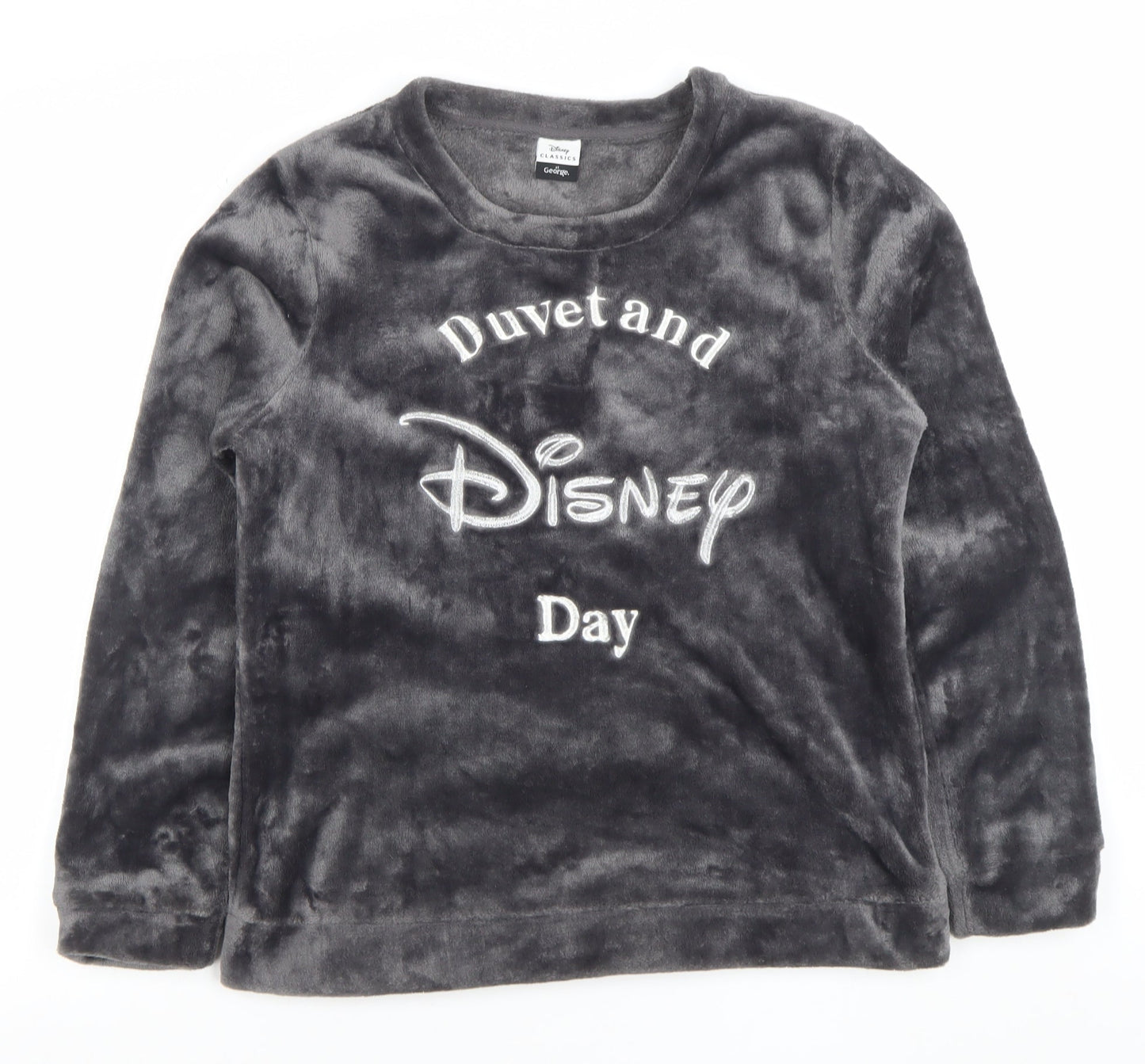 George Disney Classics Women's Grey Fleece Pyjama Top Size 8