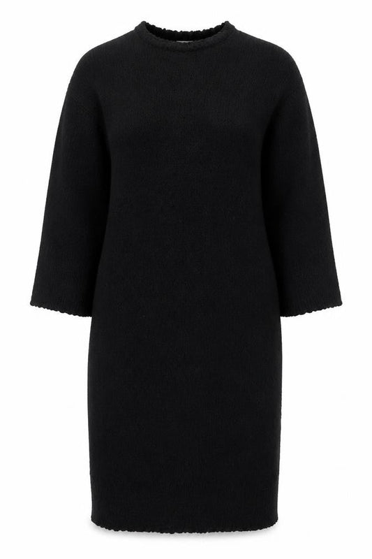 H&M Women's Black XS Knit Jumper Dress Half Sleeve Crew Neck