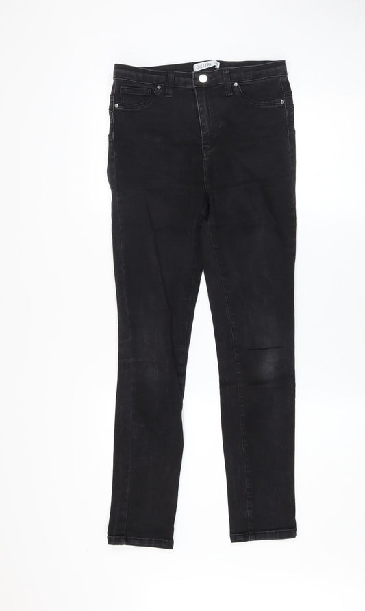 Gallery Women Black Skinny Jeans UK 10 High Rise Stretch Denim